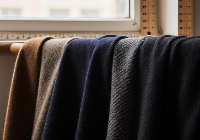 Campioni di pregiati tessuti in lana e cashmere