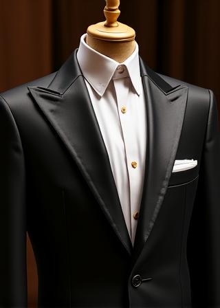 Dettaglio di un abito da sposo elegante